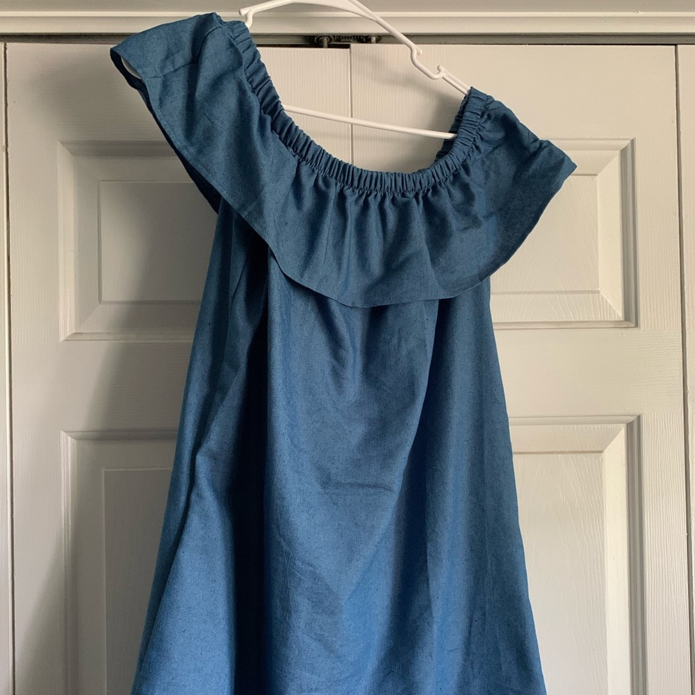Denim Off the Shoulder Dress